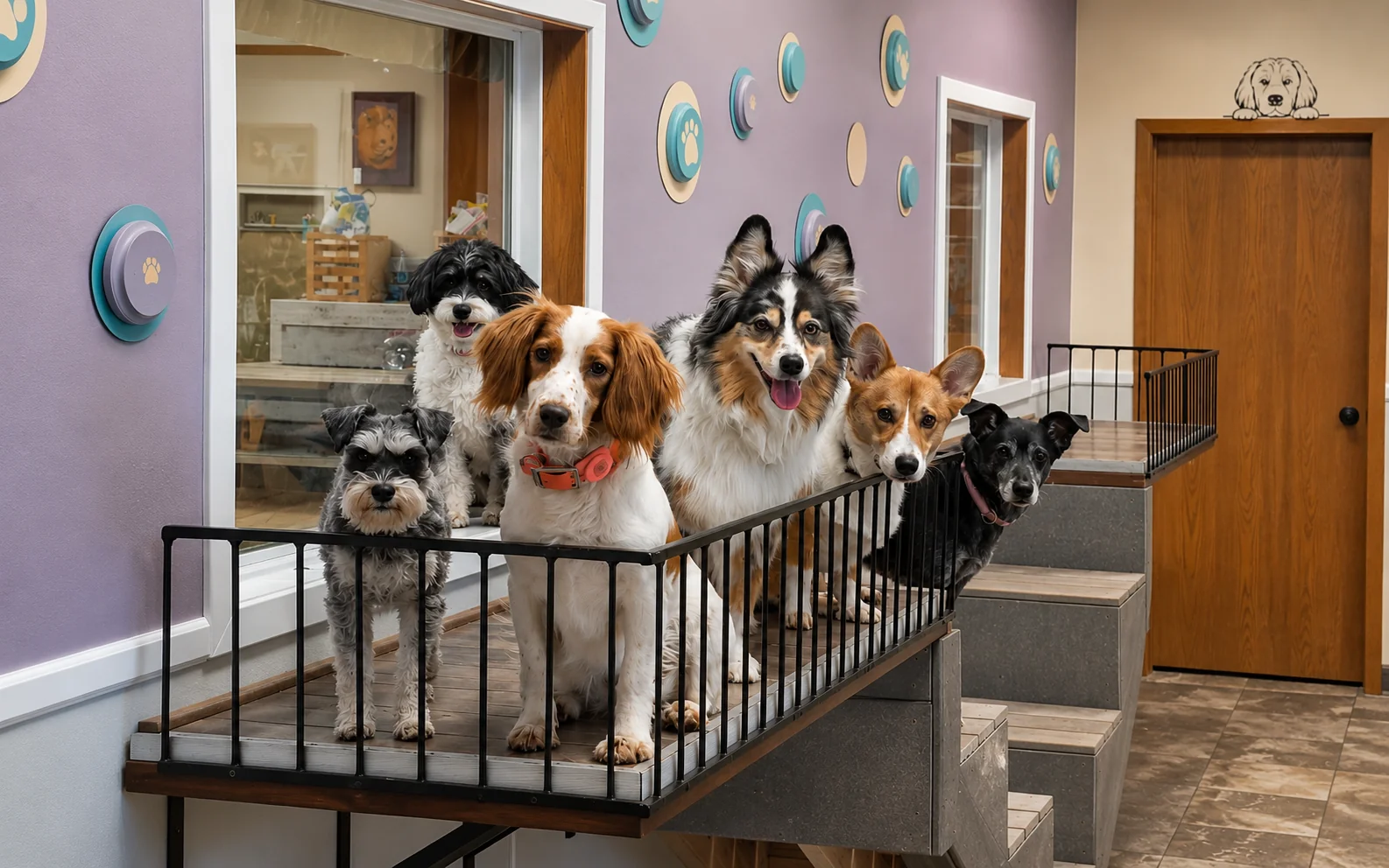 Small dogs playing in Maci's Playroom